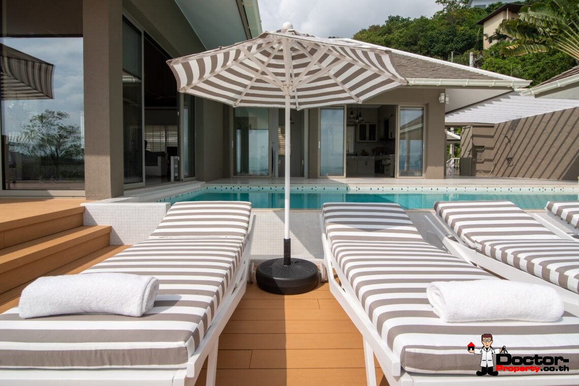 5 Bedroom Sea View Villa – Bophut, Koh Samui – For Sale